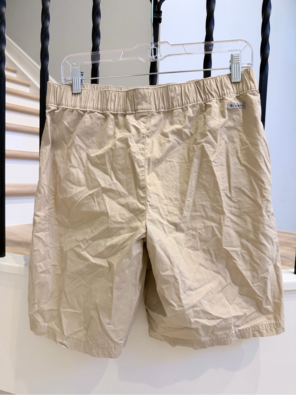 Columbia Boy’s Light Khaki Elastic-Waist Shorts